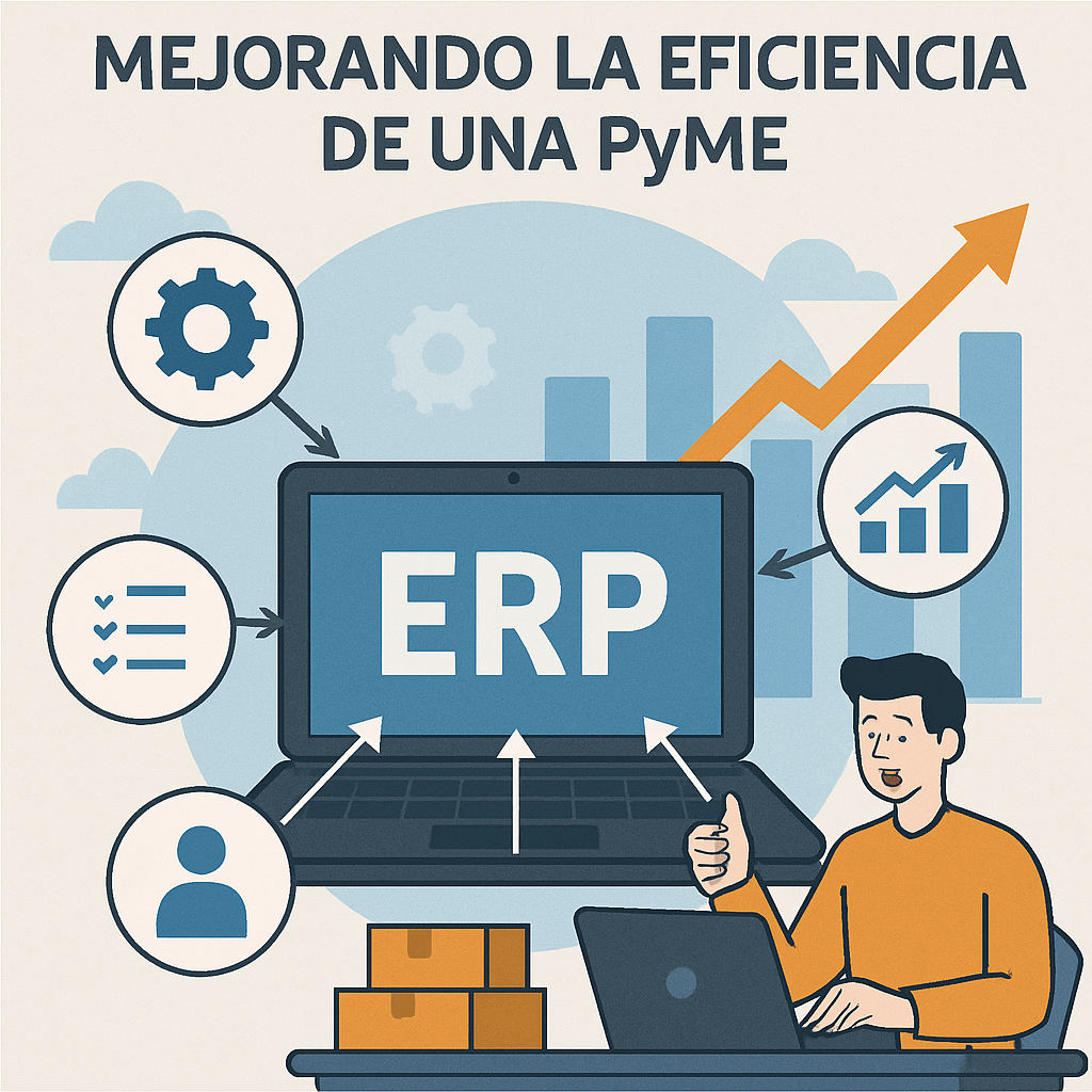 Imagen representativa de un ERP mejorando la eficiencia de una PyME